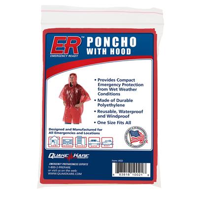 ER™ Rain Poncho with Hood