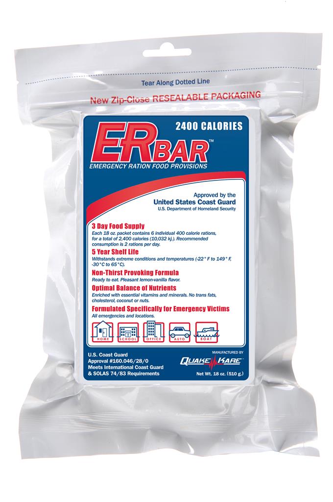 ER™ 2400 Calorie Emergency Food Bars - 4 Pack