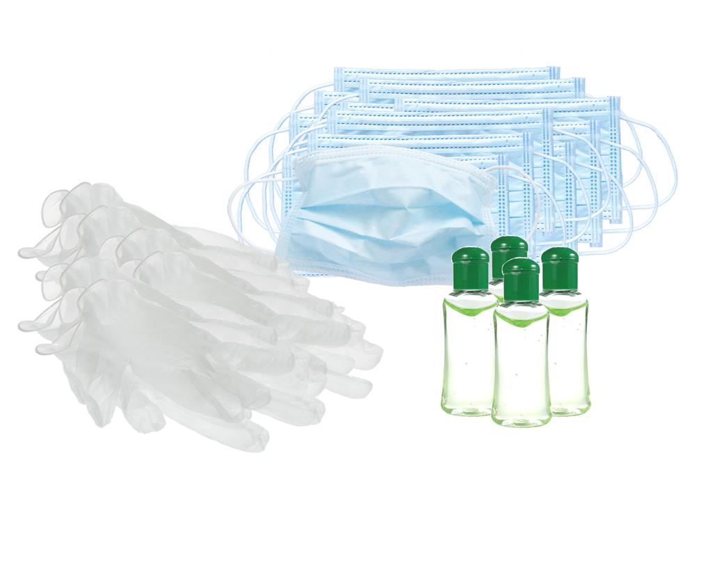 Family Surgical Mask & Sanitizer PPE Kit