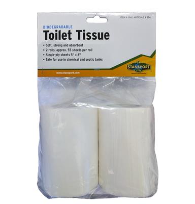 Biodegradable Toilet Tissue - 2 Rolls 